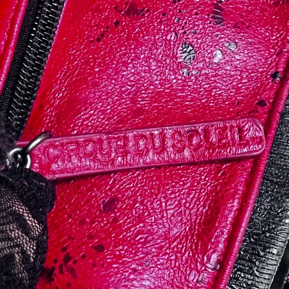 Cirque du Soleil vintages Faux Leather Embroidered Sequined Red Shoulder Bag - Picture 8 of 11